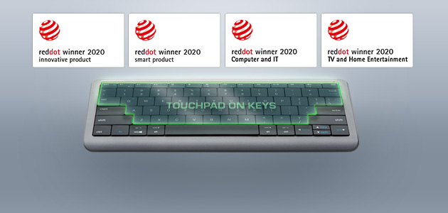 Prestigio Click&Touch multimedijalna tastatura sa touchpad-om na tipkama osvojila je četiri Red Dot 2020 nagrade za izvanredan kvalitet dizajna